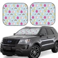 thumbnail image 1 of Lsque Happy Easter 2 PCS Windshield Sun Shade | CarFoldable Window Covers | Car Accessories Reflect UV for Universal Cars SUV Truck | Small, 1 of 7