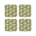 thumbnail image 1 of Lsque Happy Easter Pattern 4" Drink Coasters Set of 4, PVC Leather Absorbent Coasters, Table Coaster Set Decorative Coffee Cup Coasters Housewarming Gift -Square, 1 of 6
