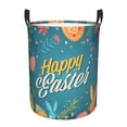 thumbnail image 1 of Lsque Happy Easter Pattern Laundry Hamper Basket, Tall Woven Rope Hamper Basket for Clothes, Lightweight Storage Basket, Collapsible Waterproof-Small, 1 of 6