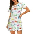 thumbnail image 1 of Lsque Happy Easter Rabbit Pattern Nightgowns for Women Sleep Shirts Short Sleeve Nightshirt Pullover Nightdress Soft Sleepwear Relaxed Fit Nightdress, 1 of 6