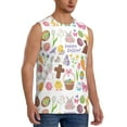 thumbnail image 1 of Lsque Happy Easter1 Print Men's Cotton Blend Sleeveless Muscle Shirts (S-3XL)- Moisture Wicking, Odor Protection, UPF 30+,XX-Large, 1 of 8