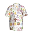 thumbnail image 1 of Lsque Happy Easter1 pattern Hawaiian Shirt for Men, Unisex Summer Beach Casual Short Sleeve Button Down Shirts-X-Large, 1 of 9