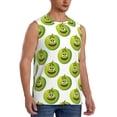 thumbnail image 1 of Lsque Happy Fruit Print Men's Cotton Blend Sleeveless Muscle Shirts (S-3XL)- Moisture Wicking, Odor Protection, UPF 30+,XX-Large, 1 of 8