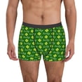 thumbnail image 1 of Lsque Happy St. Patrick's Day Pattern Men’s Total Support Pouch Boxer Briefs, X-Temp Cooling, Moisture-Wicking Underwear, Regular, Long-leg and Trunk-Small, 1 of 5