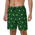 thumbnail image 1 of Lsque Happy St. Patrick's Day Pattern Swim Trunks- Bathing Suit Compression Liner - Beach Swim Shorts Swimwear - (S-3XL) - Stretch Quick Dry-XX-Large, 1 of 6