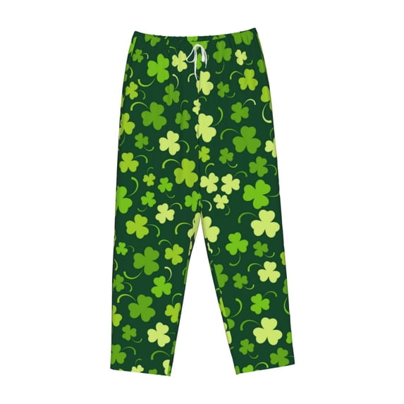 Lsque Happy St. Patrick's day Print Women's Pajama Pants, Lounge Pant - Comfortable Home Wear,Elastic Waistband, Stylish Design-Large