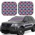 thumbnail image 1 of Lsque Hawaii Palms 2 PCS Windshield Sun Shade | CarFoldable Window Covers | Car Accessories Reflect UV for Universal Cars SUV Truck | Medium, 1 of 7