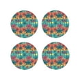 thumbnail image 1 of Lsque Hawaii Palms Pattern 4" Drink Coasters Set of 4, PVC Leather Absorbent Coasters, Table Coaster Set Decorative Coffee Cup Coasters Housewarming Gift -Round Shape, 1 of 6