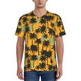 thumbnail image 1 of Lsque Hawaii Palms Pattern Mens Polo Golf Shirts Funny Graphics Shorts Sleeve Button Shirts Baseball T-shirt-4X-Large, 1 of 7