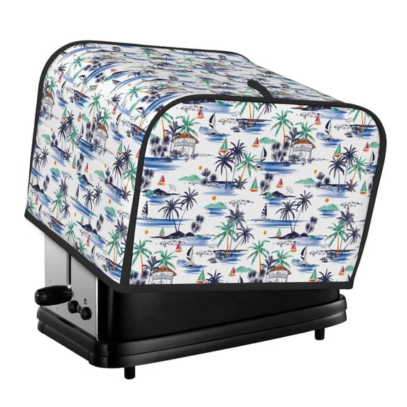 Lsque Hawaii Palms Print 4 Slice Toaster Cover , Kitchen Appliance Dustproof Protector , Toaster Protector Dustproof Kitchen Appliance Cover