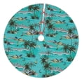 thumbnail image 1 of Lsque Hawaii Palms Print Christmas Tree Skirt, Tree Skirt with Ties or Velcro, Perfect for Holiday Decorations, Halloween, and New Year-30", 1 of 7