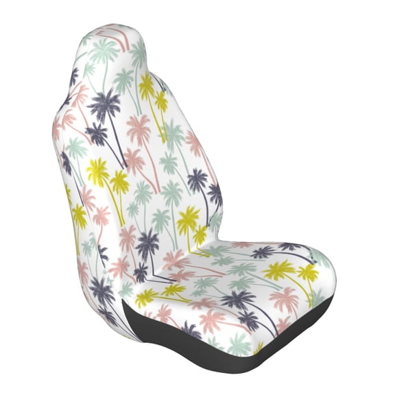 Lsque Hawaiian Coconut Tree Pattern Car Seat Covers for Front Seats , Waterproof Seat Covers for Cars, Sporty Front Seat Covers,Car Seat Cover Protector Front Seats