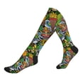 thumbnail image 1 of Lsque Hawaiian Culture Symbols 1 Pattern Sport Compression Socks for Men & Women 15-20 mmHg Knee High Nurse Pregnant Running Medical and Travel Athletic, 1 of 6