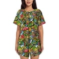 thumbnail image 1 of Lsque Hawaiian Culture Symbols 1 Women's Short-Sleeved Pajama Set - 2 Piece Soft and Lightweight Sleepwear Set-3X-Large, 1 of 9