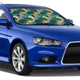 thumbnail image 1 of Lsque Hawaiian Style Car Windshield Sun Shade | Accordion Folding Style Auto Shade for Car Truck SUV Van | Blocks UV Rays Sun Visor Protector | Small, 1 of 7