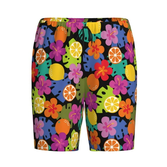 Lsque Hawaiian Style Mens Sleep Pajama Shorts,Short Pajama Pants, Cotton Ultra-Soft Knit-XX-Large