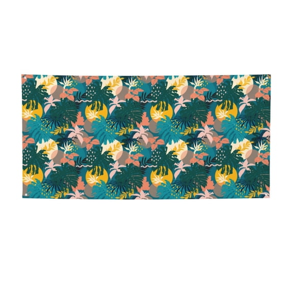 Lsque Hawaiian Style Pattern Party Banner, Festive Banner , Holiday Celebrations and Events for Carnival Birthday Party Festival Decorations-Medium