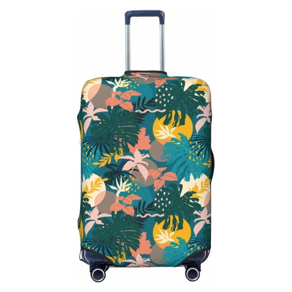 Lsque Hawaiian Style Printed Luggage Cover, Travel Luggage Protector,Scratch and Dirt Resistant, Fits 18-32 Inch Luggage - Large