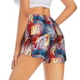 thumbnail image 1 of Lsque Hawaiian Style Printed Women's Running Shorts with Liner Pockets,Elastic Quick Dry Workout Athletic Gym Yoga Shorts,Womens High Waist Shorts-Large, 1 of 9