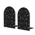 thumbnail image 1 of Lsque Hawaiian Style Printed Wood Bookends,Non-Skid Bookend for Shelves,Heavy Duty Support Bookends,Non-Slip Foam Pads for Office, Home, and Library,1 Pair, 1 of 8