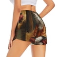 thumbnail image 1 of Lsque Haystack Meditating Cat Printed Women's Running Shorts with Liner Pockets,Elastic Quick Dry Workout Athletic Gym Yoga Shorts,Womens High Waist Shorts-Small, 1 of 9