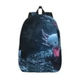 thumbnail image 1 of Lsque Heart Axolotl Pattern Canvas Daypack, Durable Backpack, High-quality Versatile Backpack,Vintage Compact Backpack-Small, 1 of 6