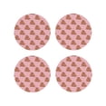 thumbnail image 1 of Lsque Heart Capybara Pattern 4" Drink Coasters Set of 4, PVC Leather Absorbent Coasters, Table Coaster Set Decorative Coffee Cup Coasters Housewarming Gift -Round Shape, 1 of 6