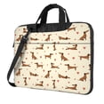 thumbnail image 1 of Lsque Heart Dachshund Pattern Laptop Bag – Portable & Slim Single-Shoulder Computer Case with Adjustable Strap, Protective, Lightweight for 13”/14”/15.6” Laptops, 1 of 8