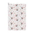 thumbnail image 1 of Lsque Heart Panda Premium Golf Towel - Ultra Absorbent and Quick Drying Microfiber Towel with Carabiner - Gift for Men -24" X 16", 1 of 8