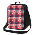 thumbnail image 1 of Lsque Heart Plaid Lunch Bag Lunch Box for Women Men Reusable Insulated Lunch Tote Bag,Leakproof Thermal Cooler Sack Food Handbags Case High Capacity, 1 of 9
