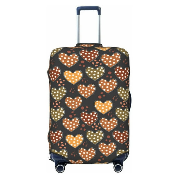 Lsque Heart Printed Luggage Cover, Travel Luggage Protector,Scratch and Dirt Resistant, Fits 18-32 Inch Luggage - Medium