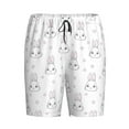 thumbnail image 1 of Lsque Heart Rabbit Mens Sleep Pajama Shorts,Short Pajama Pants, Cotton Ultra-Soft Knit-Small, 1 of 9