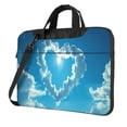 thumbnail image 1 of Lsque Heart Shaped Cloud Pattern Laptop Bag – Portable & Slim Single-Shoulder Computer Case with Adjustable Strap, Protective, Lightweight for 13”/14”/15.6” Laptops, 1 of 8
