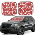 thumbnail image 1 of Lsque Hearts 2 PCS Windshield Sun Shade | CarFoldable Window Covers | Car Accessories Reflect UV for Universal Cars SUV Truck | Large, 1 of 7