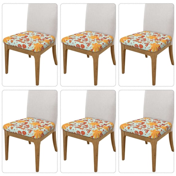 Lsque Hearts And Autumn Leaves Printed Square Couch Cushion Covers, Floral Sofa Cushion Covers Replacement, Stretch Couch Covers for Couch-16.9in