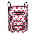 thumbnail image 1 of Lsque Hearts And Lines pattern Laundry Hamper Basket, Tall Woven Rope Hamper Basket for Clothes, Lightweight Storage Basket, Collapsible Waterproof-Medium, 1 of 8