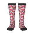 thumbnail image 1 of Lsque Hearts for Valentines day Printed Crew Socks Men's Women's LightWeight Thin Casual Calf Socks ,Knee High Socks,Cotton Socks, 1 of 6