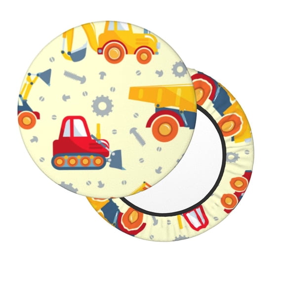 Lsque Heavy Equipment Round Bar chair cushion covers Velvet Fabric Premium Comfort Protects from Scratches and Stains for 14-17 Inch Chair- 13 inch