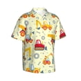 thumbnail image 1 of Lsque Heavy Equipment pattern Hawaiian Shirt for Men, Unisex Summer Beach Casual Short Sleeve Button Down Shirts-Large, 1 of 9