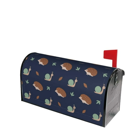 Lsque Hedgehog And Snail Mailbox Cover Standard Size ,Magnetic Mailbox Covers Post Wraps Letter Box Cover -25.5x21 in