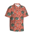 thumbnail image 1 of Lsque Hedgehog Mushroom pattern Hawaiian Shirt for Men, Unisex Summer Beach Casual Short Sleeve Button Down Shirts-, 1 of 9