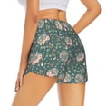 thumbnail image 1 of Lsque Hedgehogs and Flowers Printed Women's Running Shorts with Liner Pockets,Elastic Quick Dry Workout Athletic Gym Yoga Shorts,Womens High Waist Shorts-Small, 1 of 9
