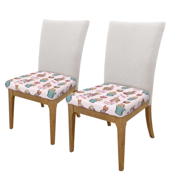 Lsque Hello Easter Printed Square Couch Cushion Covers, Floral Sofa Cushion Covers Replacement, Stretch Couch Covers for Couch-16.9in