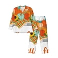 thumbnail image 1 of Lsque Hello Fall Farm Truck Pattern Long Sleeve Pajama Set for Men - Soft 2-Piece Sleepwear and Loungewear Set with Pockets, Comfy Nightwear-X-Large, 1 of 7