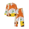 thumbnail image 1 of Lsque Hello Fall Gnomes 1 Pattern Long Sleeve Pajama Set for Men - Soft 2-Piece Sleepwear and Loungewear Set with Pockets, Comfy Nightwear-Medium, 1 of 7