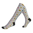 thumbnail image 1 of Lsque Hello Pattern Sport Compression Socks for Men & Women 15-20 mmHg Knee High Nurse Pregnant Running Medical and Travel Athletic, 1 of 6