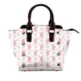 thumbnail image 1 of Lsque Hello Rabbit Pattern Leather Rivet Shoulder Bag – Elegant Genuine Leather & Microfiber PU Crossbody with Detachable Adjustable Strap, 1 of 5