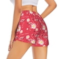 thumbnail image 1 of Lsque Hello Summer Flamingo Printed Women's Running Shorts with Liner Pockets,Elastic Quick Dry Workout Athletic Gym Yoga Shorts,Womens High Waist Shorts-Large, 1 of 9