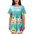 thumbnail image 1 of Lsque Hello Summer Gnome 1 Women's Short-Sleeved Pajama Set - 2 Piece Soft and Lightweight Sleepwear Set-3X-Large, 1 of 9