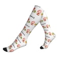 thumbnail image 1 of Lsque Hello Summer Gnome Pattern Sport Compression Socks for Men & Women 15-20 mmHg Knee High Nurse Pregnant Running Medical and Travel Athletic, 1 of 6